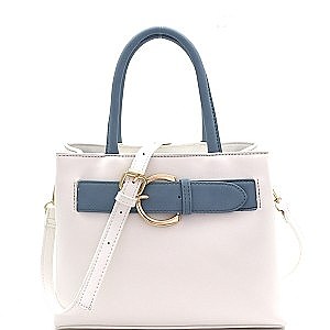 Buckle Accent 2Tone Medium 2Way Bag