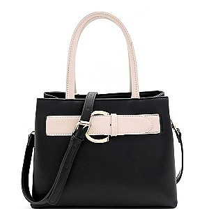 Buckle Accent 2Tone Medium 2Way Bag