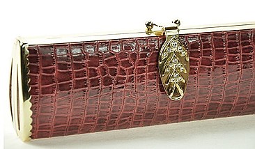 CLASP STONED ALLIGATOR EVENING BAG