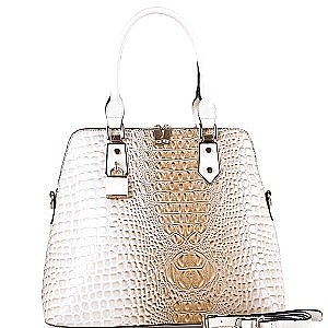 Croc Faux Leather with PadLock 2Way Bag