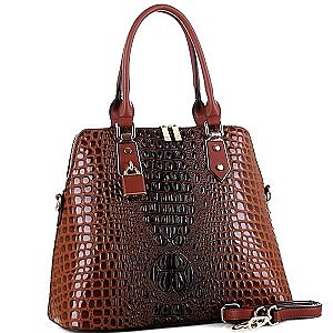 Croc Faux Leather with PadLock 2Way Bag