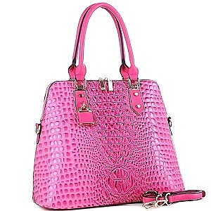 Croc Faux Leather with PadLock 2Way Bag