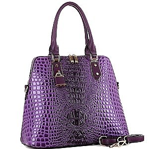 Croc Faux Leather with PadLock 2Way Bag