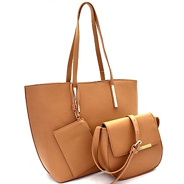 Hardware Accent 3 in 1 Tote Crossbody Value SET MH-EW1878