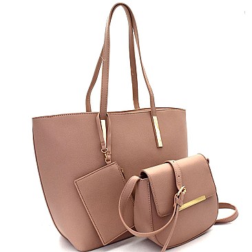Hardware Accent 3 in 1 Tote Crossbody Value SET MH-EW1878