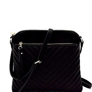 Tassel Accent Chevron Quilted Cross Body  MH-EW2353