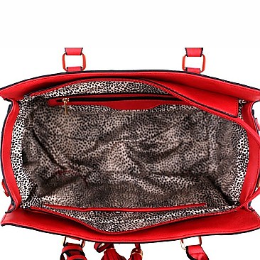 Tassel Bow Accent 3 in 1 Twin Satchel Value SET MH-EW3002