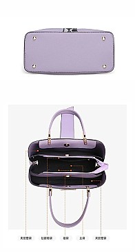 2 in 1 Triple Compartment Satchel & Messenger Set