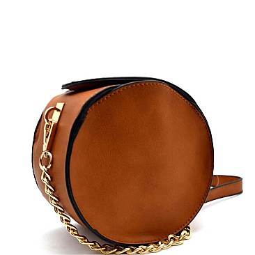 F0163-LP Round-shaped Medium Size Shoulder Bag