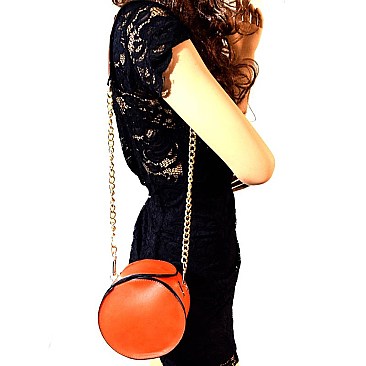 F0163-LP Round-shaped Medium Size Shoulder Bag