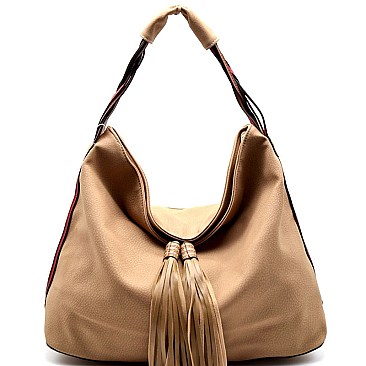 F0174 -LP Tassel Accent String Detailed Strap Hobo