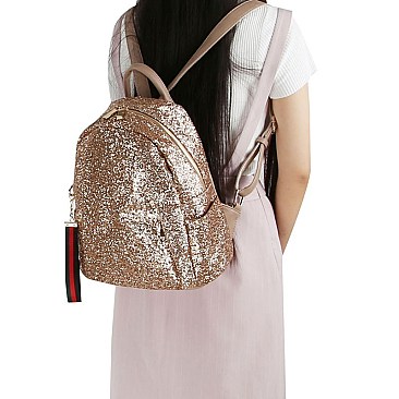 Multi-Pocket Glittery Fashion Backpack MH-F0259