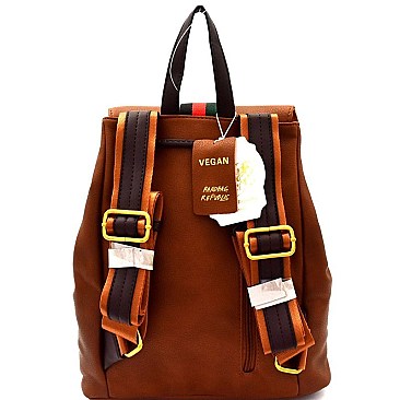 Color Block Striped Fashion Backpack Wallet SET Mh-F0272W