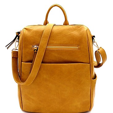 Multi Pocket Convertible Backpack Shoulder Bag