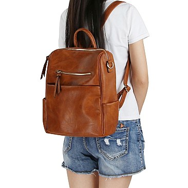 Multi Pocket Convertible Backpack Shoulder Bag