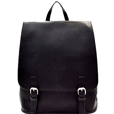 Buckle Accent Flap Fashion Backpack MH-F0284
