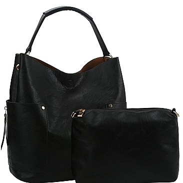 CLASSY 2 IN 1 SIDE POCKET HOBO