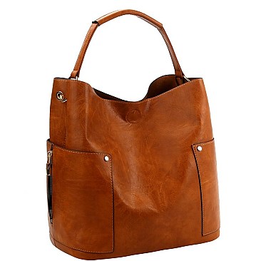 CLASSY 2 IN 1 SIDE POCKET HOBO