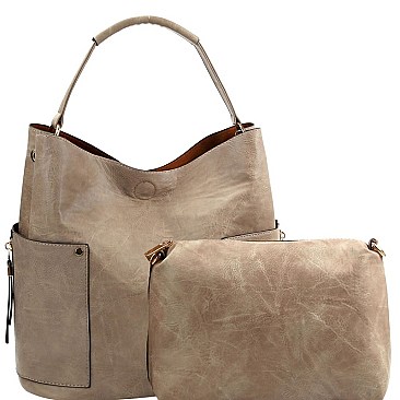 CLASSY 2 IN 1 SIDE POCKET HOBO