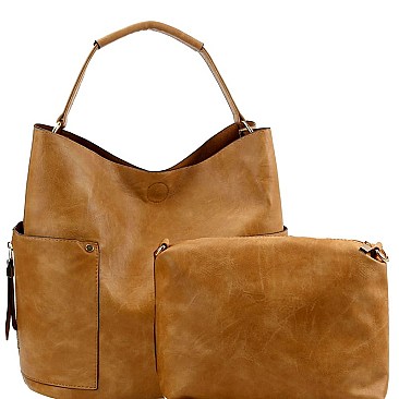 CLASSY 2 IN 1 SIDE POCKET HOBO