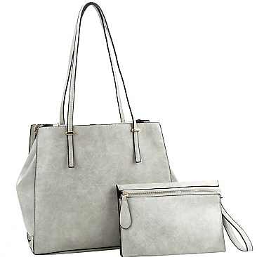 Multi-Compartment 2-Way Tote Wristlet Set