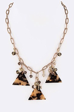 Celluloid Triangle Drop Iconic Necklace LAN6150