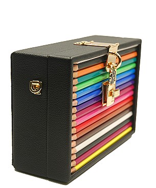 Colored Pencil Box Novelty Crossbody Bag