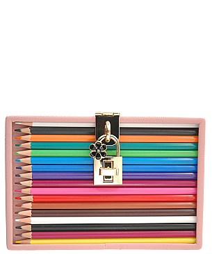 Colored Pencil Box Novelty Crossbody Bag