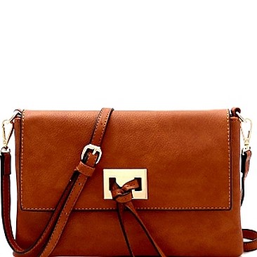 Stylish Faux-Leather Knot Flap Shoulder Bag MH-FC19109