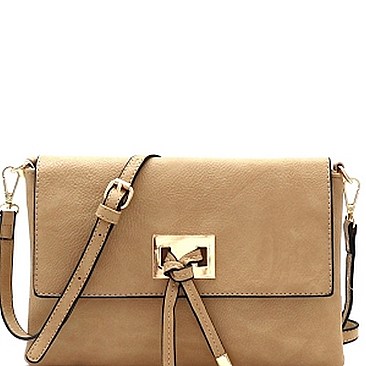 Stylish Faux-Leather Knot Flap Shoulder Bag MH-FC19109