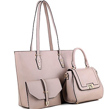Trendy Classy 3 in 1 Shopper Tote Value SET MH-FC19183
