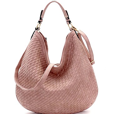 Fashionable Woven Front Single Strap 2-Way Hobo MH-FC19218