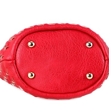 Fashionable Tassel Accent Woven Bucket Cross Body Messenger MH-FC19219