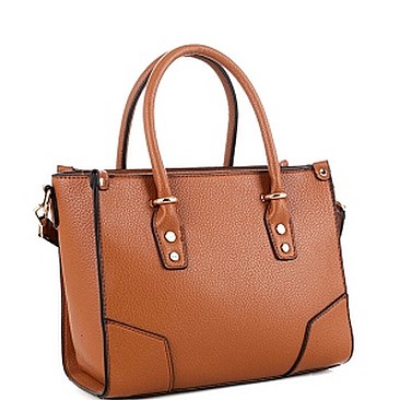 Classy Faux-Leather Structured Satchel MH-FC19464