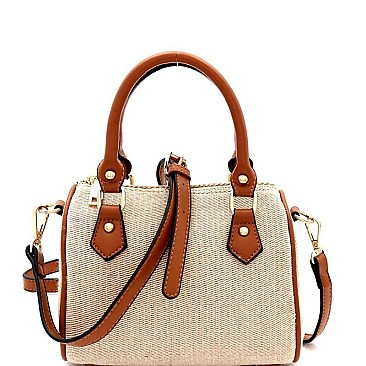 Linen Boston Satchel