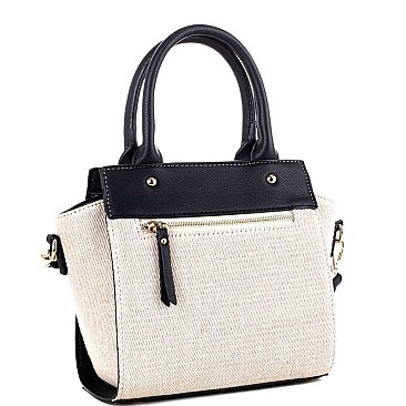 LINEN WING SATCHEL