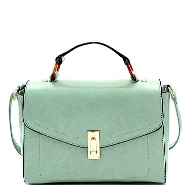 2-Way Resin Ring Accent Medium Satchel
