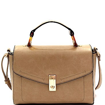 2-Way Resin Ring Accent Medium Satchel