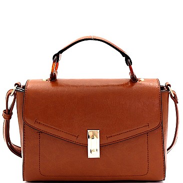 2-Way Resin Ring Accent Medium Satchel