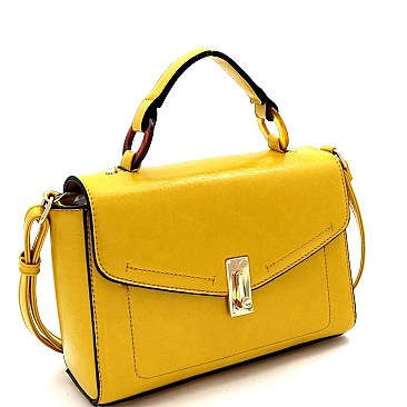 2-Way Resin Ring Accent Medium Satchel