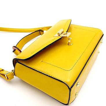 2-Way Resin Ring Accent Medium Satchel