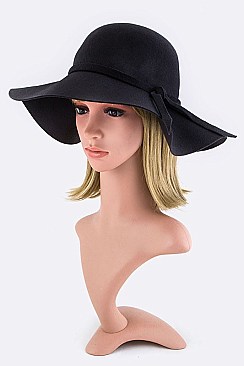Pack Of 12 Floppy Hats With Bow Accent LA-41159
