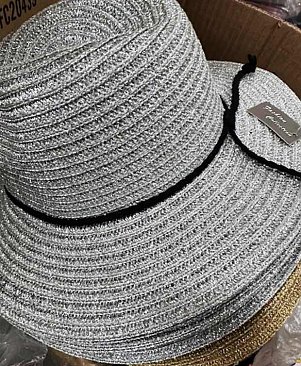 Straw Shiny Fedora Hat