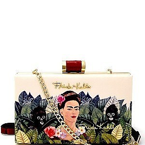 Frida Kahlo in Jungle Hard Case Clutch