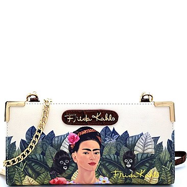 FRIDA KAHLO JUNGLE SERIES WALLET WITH CROSS BODY STRAP