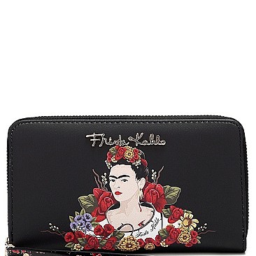 Frida Kahlo Flower Wristlet Wallet