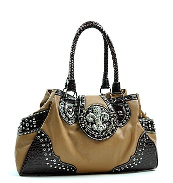 Western Fleur De Lis Rhinestone shoulder Bag TN