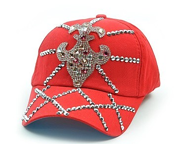 RHINESTONE FLEUR DE LIS SMALL SHADE CAP