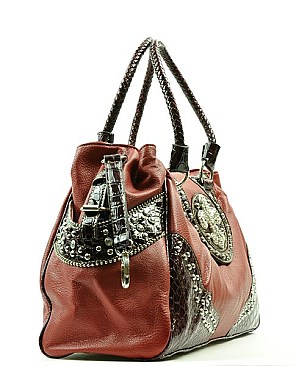 Fleur De Lis Rhinestone shoulder Bag