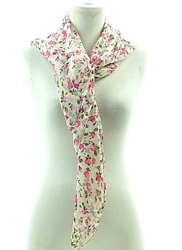 Flower Print Scarf